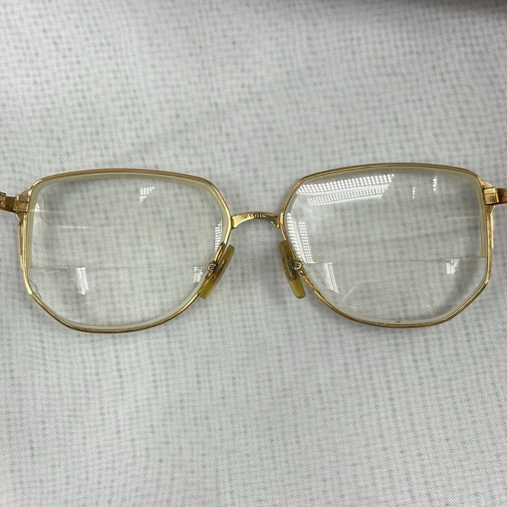 Vintage 70’s Gold & Burgundy Aviator Eyeglasses
